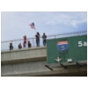 47 Supporters on Overpass I-5