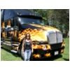 Diane in Front of Rock and Roll Painted Truck